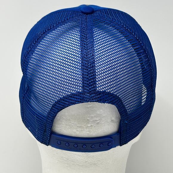 Vintage 80s US Air Force Retired Trucker Hat Cap Blue USAF Gold Scrambled Eggs - Picture 3 of 9